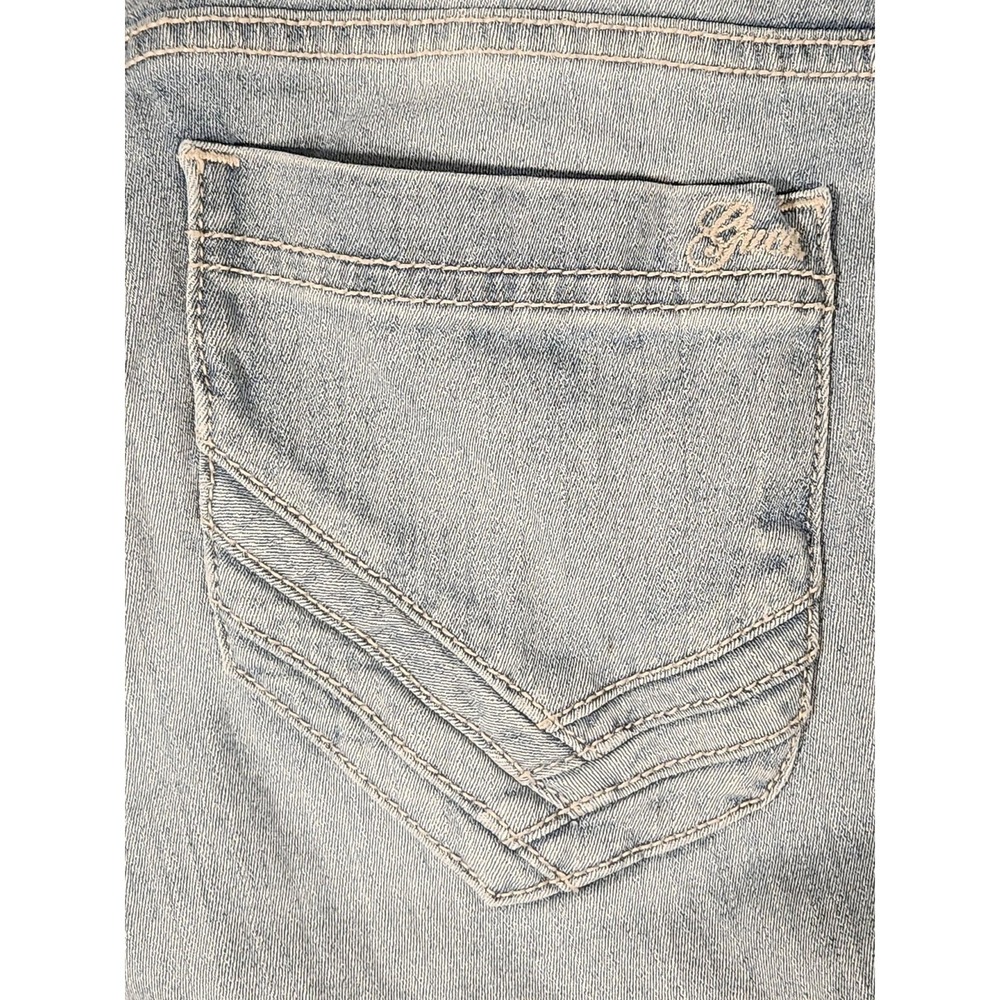 Vintage Y2K Guess Jeans Womens 31 Light Wash Mid Rise Straight Stretch Denim Fox - Picture 8 of 11